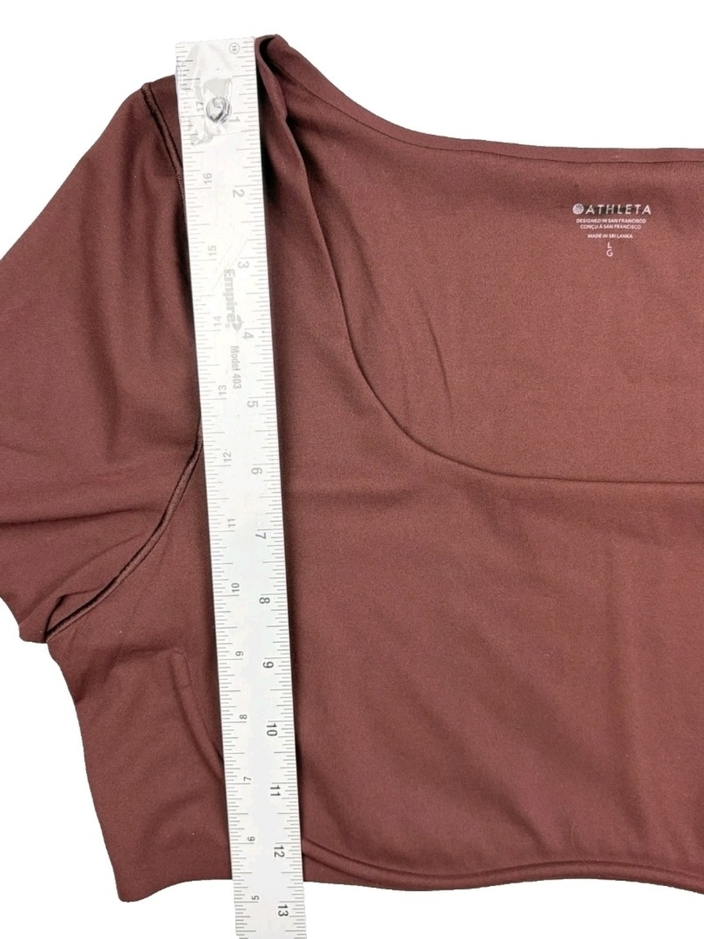 Athleta Square-Neck Crop Top in Chocolate - Picture 4 of 5